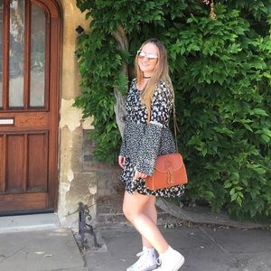 Black and White flower dress